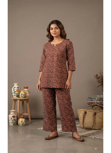 K 1194 by Naisha Cotton Printed Co Ord Set Collection